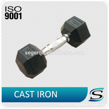 Cast iron rubber coated cheap dumbbells for sale
